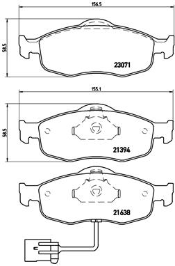 A.B.S. P 24 034 BREMBO Bremsbelagsatz, Scheibenbremse
